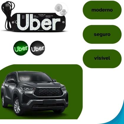 Imagem de Placa LED Recarregável Para Carro Pronta Entrega