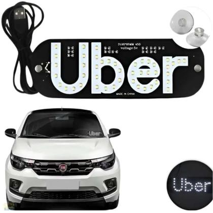 Imagem de Placa LED Recarregável Para Carro Pronta Entrega