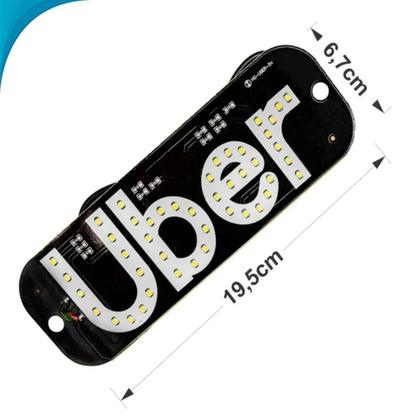 Imagem de Placa LED Recarregável Para Carro Pronta Entrega