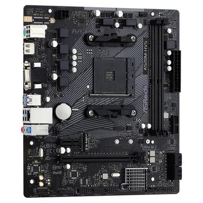 Imagem de Placa-Mãe ASRock A520M-HVS, AMD AM4, Micro ATX, DDR4, Preto - 90-MXBE60-A0UAYZ