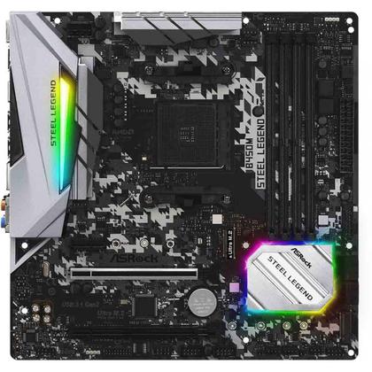 Imagem de Placa Mãe ASRock B450M Steel Legend, Chipset B450, AMD AM4, mATX, DDR4