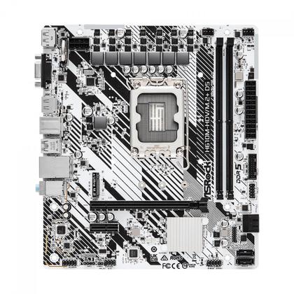 Imagem de Placa Mãe ASRock H610M-HDV/M.2+ D5, Chipset H610, Intel LGA 1700, mATX, DDR5