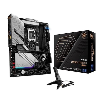 Placa-Mãe ASRock Z890 Taichi Lite, Intel LGA1851, ATX, DDR5, Suporta Bluetooth 5.4, Preto - 90-MXBPQ0-A0UAYZ