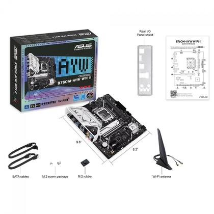 Imagem de Placa Mãe Asus B760M-AYW WiFi II DDR5 LGA1700 M.2 NVMe mATX