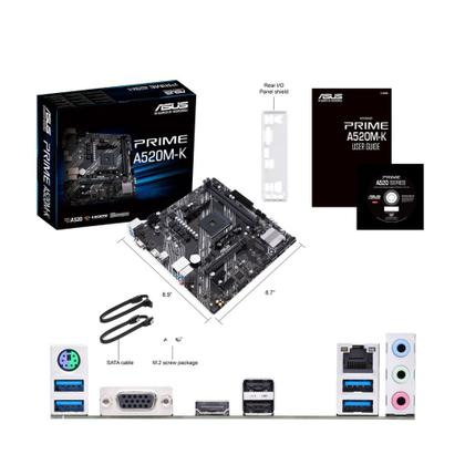 Imagem de Placa Mae Asus Prime A520M-K Prime AM4