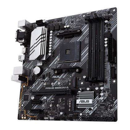 Placa-Mãe ASUS Prime B550M-A, AMD AM4, mATX, DDR4, Preto - 90MB14I0-M0EAY0 Imagem de Placa-Mãe ASUS Prime B550M-A, AMD AM4, mATX, DDR4, Preto - 90MB14I0-M0EAY0