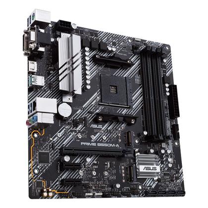 Placa-Mãe ASUS Prime B550M-A, AMD AM4, mATX, DDR4, Preto - 90MB14I0-M0EAY0 Imagem de Placa-Mãe ASUS Prime B550M-A, AMD AM4, mATX, DDR4, Preto - 90MB14I0-M0EAY0
