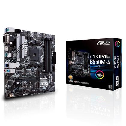 Imagem de Placa-Mãe ASUS PRIME B550M-A, AMD AM4, mATX, DDR4, Preto - 90MB15K0-M0EAY0