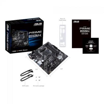Imagem de Placa Mãe ASUS Prime B550MK Chipset B550 AMD AM4 4xDDR4 HDMI DVI VGA M.2 USB 3.2 mATX 90MB14V0 M0EAY0