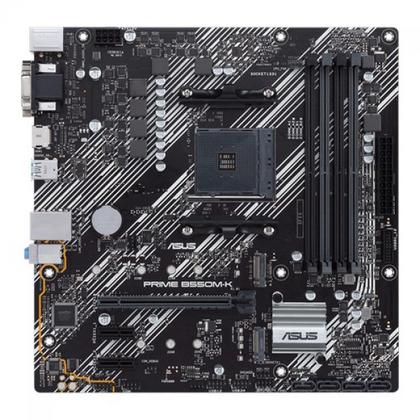 Imagem de Placa Mãe ASUS Prime B550MK Chipset B550 AMD AM4 4xDDR4 HDMI DVI VGA M.2 USB 3.2 mATX 90MB14V0 M0EAY0