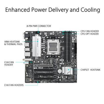 Imagem de Placa-Mãe ASUS Prime B650M-A AX II - AMD B650 AM5 Ryzen