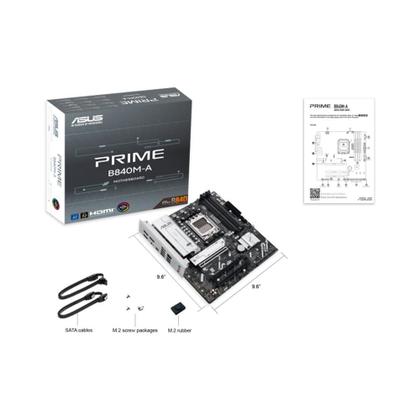 Imagem de Placa Mãe ASUS PRIME B840M-A, AMD AM5 , m-ATX, DDR5, Preto - PRIME B840M-A