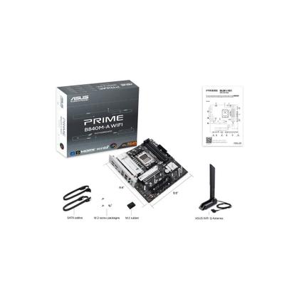 Imagem de Placa Mãe ASUS PRIME B840M-A WIFI, AMD AM5 , m-ATX, DDR5, Wi-fi 6e, Preto - PRIME B840M-A WIFI