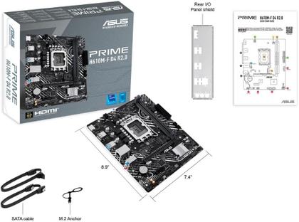 Imagem de Placa mae asus prime h610m-f d4 lga 1700 ddr4 90mb1h70-m0eay0