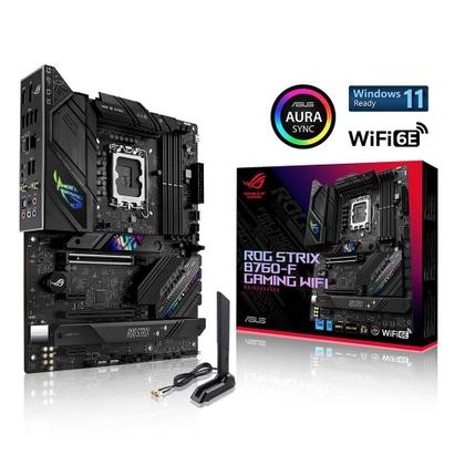 Imagem de Placa-Mãe ASUS ROG STRIX B760-F Gaming Wi-Fi, Intel LGA 1700, ATX, DDR5, Wi-Fi, Preto - 90MB1CT0-M0EAY0