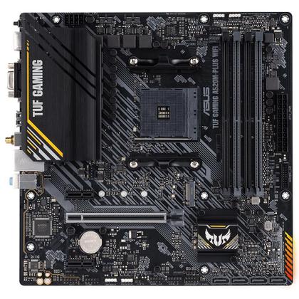 Imagem de Placa-Mãe ASUS TUF GAMING A520M-PLUS WIFI, AMD AM4, RGB, mATX, DDR4, Preto - 90MB17F0-M0EAY0