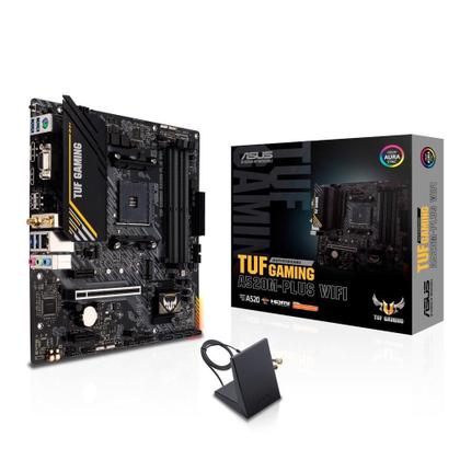 Imagem de Placa-Mãe ASUS TUF GAMING A520M-PLUS WIFI, AMD AM4, RGB, mATX, DDR4, Preto - 90MB17F0-M0EAY0
