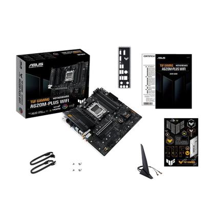 Imagem de Placa-Mãe ASUS TUF GAMING A620M-PLUS WIFI, AMD AM5, mATX, DDR5, Wi-Fi, Bluetooth, Preto - 90MB1F00-M0EAY0