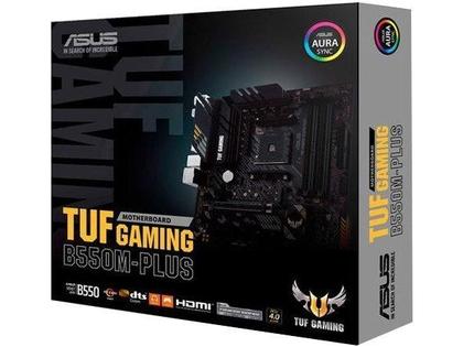 Imagem de Placa-Mãe ASUS TUF Gaming B550M-Plus, AMD AM4, mATX, DDR4, Preto - 90MB14A0-C1BAY0