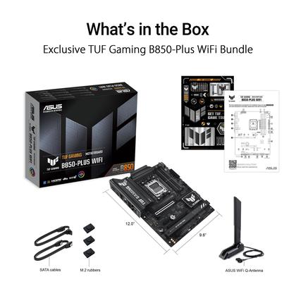 Imagem de Placa-mãe ASUS TUF Gaming B850-PLUS WiFi AMD AM5 B850 ATX