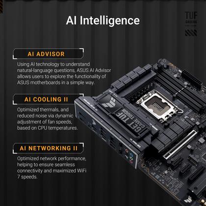 Imagem de Placa-mãe ASUS TUF Gaming Z890-PLUS WiFi Z890 LGA 1851 ATX
