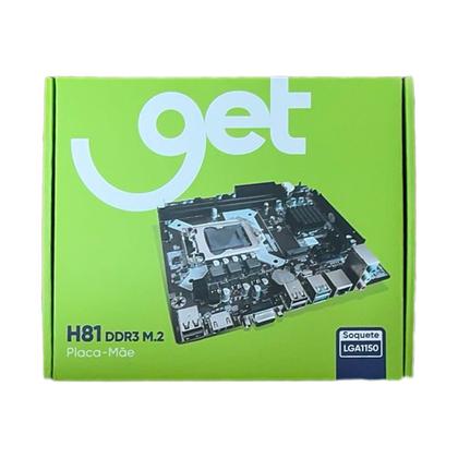 Imagem de Placa Mãe GET H81 Soquete LGA S1150 DDR3, com Slot para SSD M.2, Gigabit LAN, Porta HDMI e VGA, EFI BIOS, Goldentec