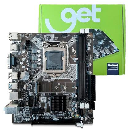 Imagem de Placa Mãe GET H81 Soquete LGA S1150 DDR3, com Slot para SSD M.2, Gigabit LAN, Porta HDMI e VGA, EFI BIOS, Goldentec