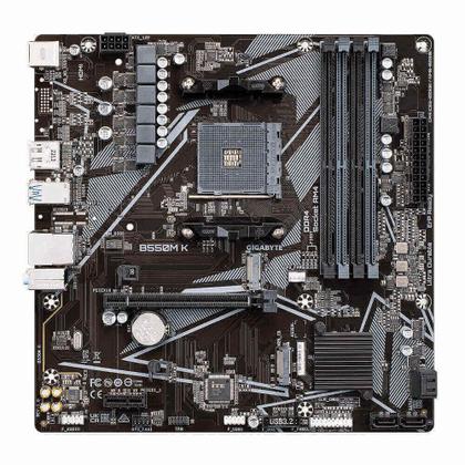 Imagem de Placa Mãe Gigabyte B550M-K AM4 mATX DDR4 USB 3.2 M.2 (Rev. 1.0)