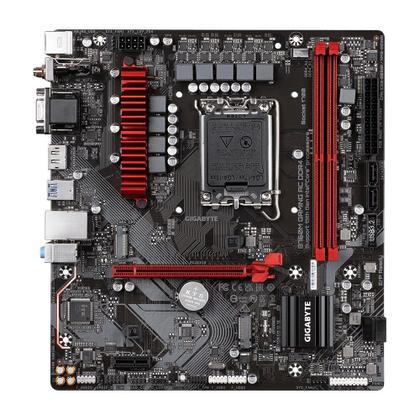 Imagem de Placa-Mãe Gigabyte B760M GAMING AC Rev. 1.x, Intel LGA1700, Micro ATX, DDR4, Preto e Vermelho - B760M GAMING AC
