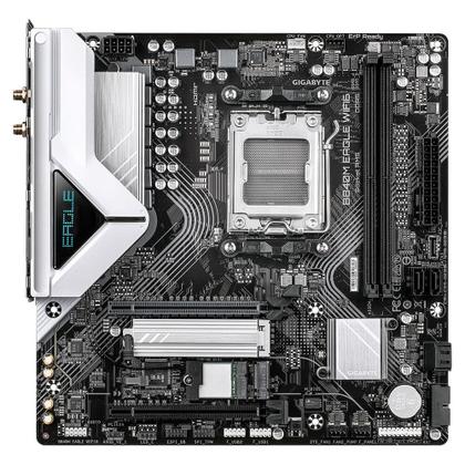 Imagem de Placa Mãe Gigabyte B840M EAGLE WIFI6, AMD AM5, Micro ATX, DDR5, RGB, Wi-Fi 6, Bluetooth, Preto - B84MELW-00