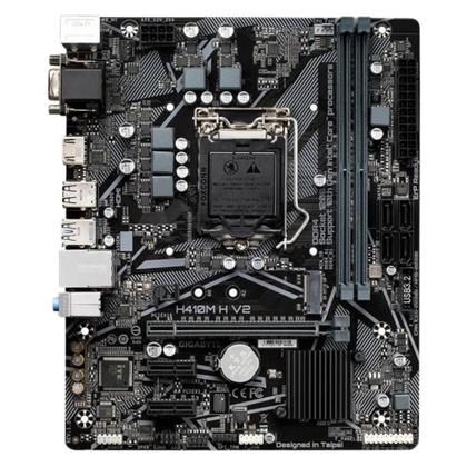 Imagem de Placa-mãe H410M Gamer Suporta 64Gb RAM DDR4 2 Slot Soquete  Lga1200 Processador Intel i9/i7/i5/i3 Gigabyte + Fonte Fortrek ATX 200W