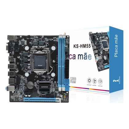 Imagem de Placa-mãe Kingter H55 16gb ddr3 LGA 1156 i3/i5/i7 Suporte USB 3.0 VGA RJ45 HDMI lan 10/100 mbps