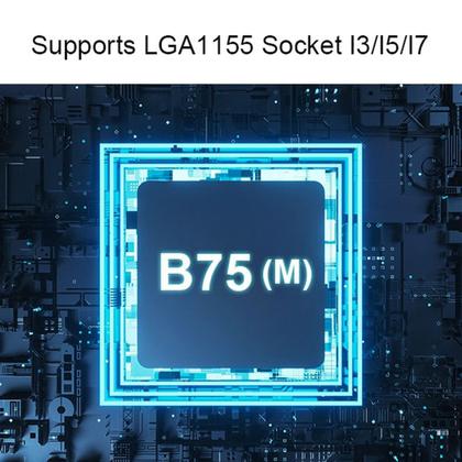 Imagem de Placa Mãe LGA 1155 1066/1333/1600MHZ 16gb Socket I3/I5/I7 Kingster PCI Express Chipset Intel DDR3 