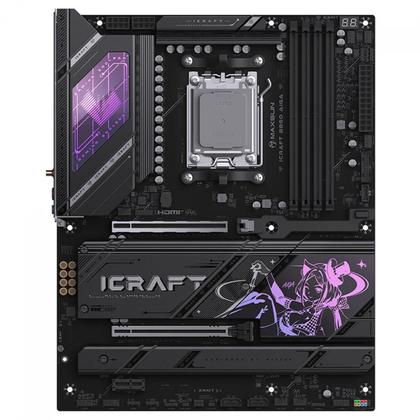 Imagem de Placa Mãe Maxsun iCraft B850 AIGA, Chipset B850, AMD AM5, ATX, WiFi, DDR5