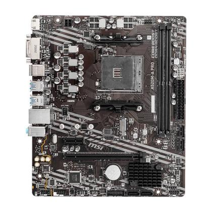 Placa-Mãe MSI A520M-A PRO, AMD AM4, mATX, DDR4, Preto - A520M-A PRO Imagem de Placa-Mãe MSI A520M-A PRO, AMD AM4, mATX, DDR4, Preto - A520M-A PRO