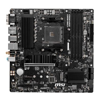 Placa-Mãe MSI B550M Pro-VDH WiFi, AMD AM4, mATX, DDR4, Preto - B550M PRO-VDH WIFI Imagem de Placa-Mãe MSI B550M Pro-VDH WiFi, AMD AM4, mATX, DDR4, Preto - B550M PRO-VDH WIFI