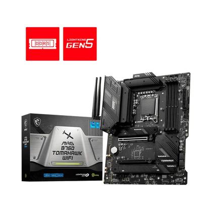 Imagem de Placa-Mãe MSI MAG B760 TOMAHAWK WIFI, Intel, LGA 1700, ATX, DDR5, Wi-Fi - B760TAMAWIFI