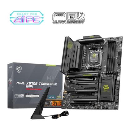 Imagem de Placa Mãe MSI MAG X870E TOMAHAWK WIFI, AMD, Socket AM5, ATX, DDR5 UDIMM, Wi-Fi 7, Preto - X870ETOMAHAWKWIFI