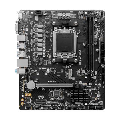 Placa-Mãe MSI Pro A620M-E, AMD AM5, M-ATX, DDR5, Preto - PRO A620M-E Imagem de Placa-Mãe MSI Pro A620M-E, AMD AM5, M-ATX, DDR5, Preto - PRO A620M-E