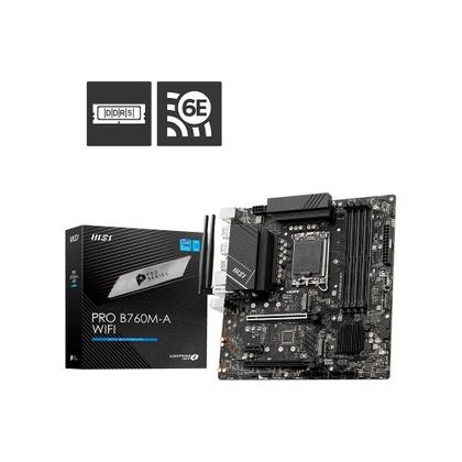 Imagem de Placa-Mãe MSI PRO B760M-A WIFI, Intel, LGA 1700, Micro-ATX, DDR5, Wi-Fi - PROB760MAWIFI