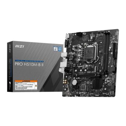 Imagem de Placa Mãe MSI Pro H510M-B II (LGA 1200 - DDR4 2933) - Chipset Intel H510M - USB 3.2 - Slot M.2 MATX