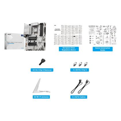 Imagem de Placa-Mãe MSI PRO Z890-S WIFI, Intel, LGA 1851, ATX, DDR5, Wi-Fi, Branca - Z890SWHITEWIFI