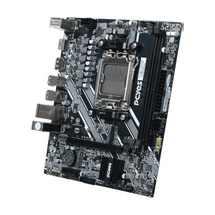 Imagem de Placa Mae Pcyes A620 AM5 2XDDR5 MAX64GB 4XUSB3.0 2XUSB2.0 HDMI VGA DP 1XM.2NVME 1XTYPE C PS2 Ms KB PCYA620 R PCYES