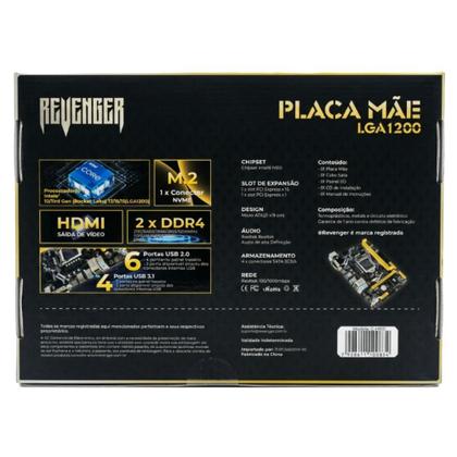 Imagem de Placa Mãe Revenger G-H510 Intel LGA 1200 mATX 2x DDR4 M.2/HDMI/DVI/VGA/PS2