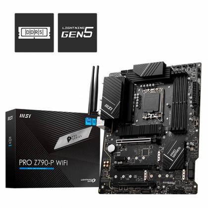 Imagem de Placa-Mãe Z790-P MSI PRO Wi-Fi, Intel LGA 1700, ATX, DDR5, Preto - PRO Z790-P WIFI