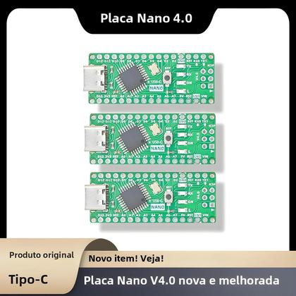 Imagem de Placa Nano 4.0 Versão Atualizada TYPE-C Compatível Com Arduino Nano 3.0 CH340C ATmega328PB Para