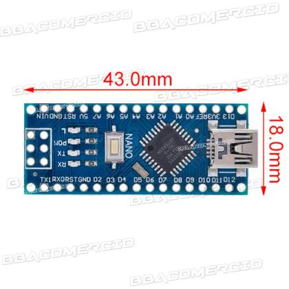 Imagem de Placa Nano Atmega328 Ch340 Compativel Com Arduino V3
