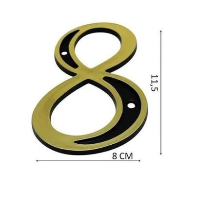 Imagem de Placa Número Residencial Colonial Ouro Casa Pvc Emave