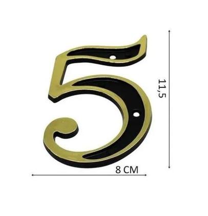 Imagem de Placa Número Residencial Colonial Ouro Casa Pvc Emave