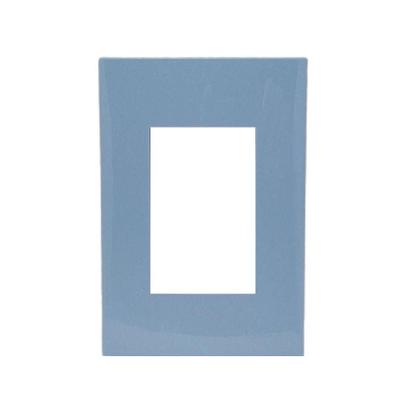 Imagem de Placa p/ 3 x modulo Sleek Sereno Azul 4x2 Margirius